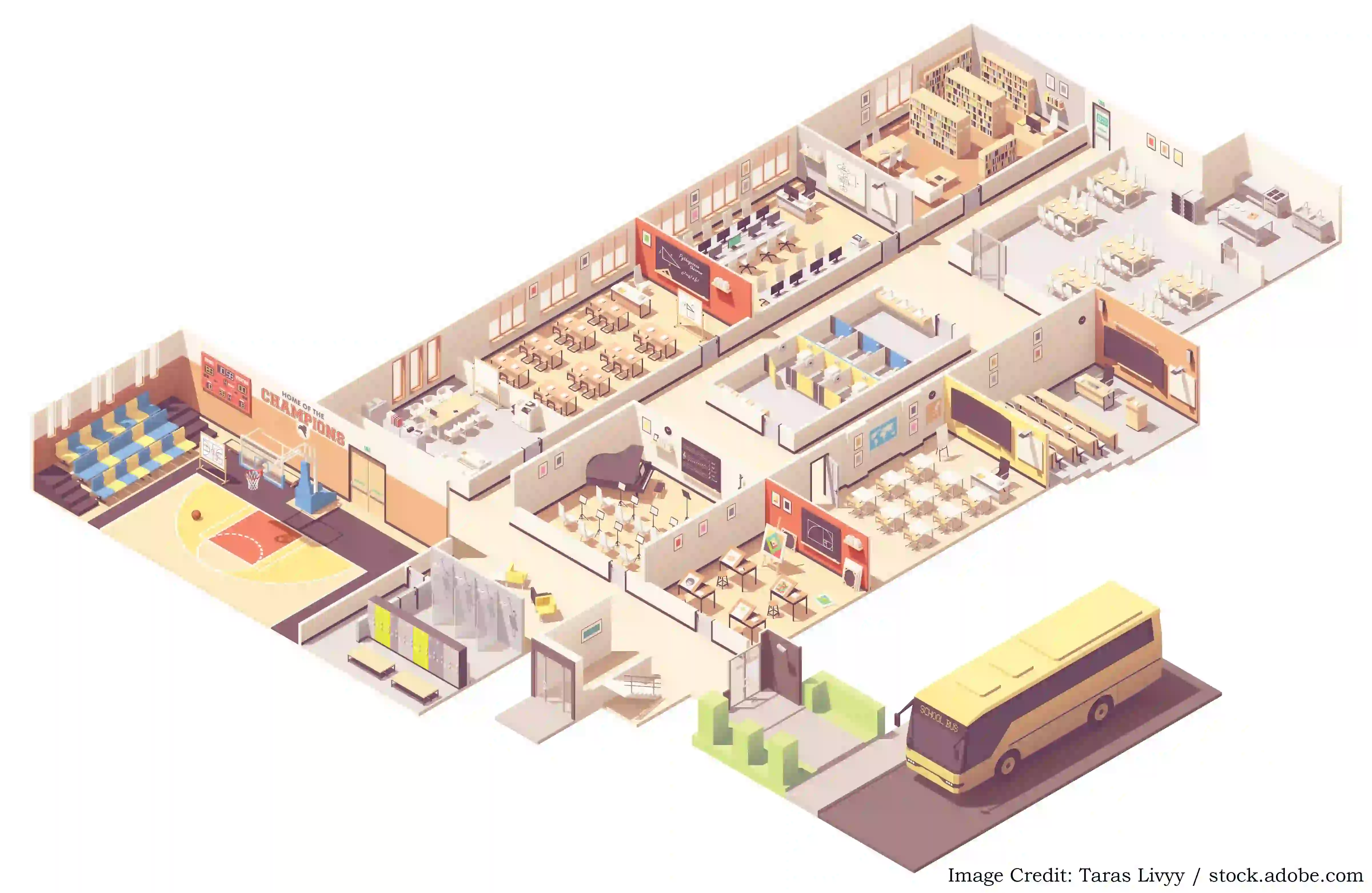 Layout plan of a school